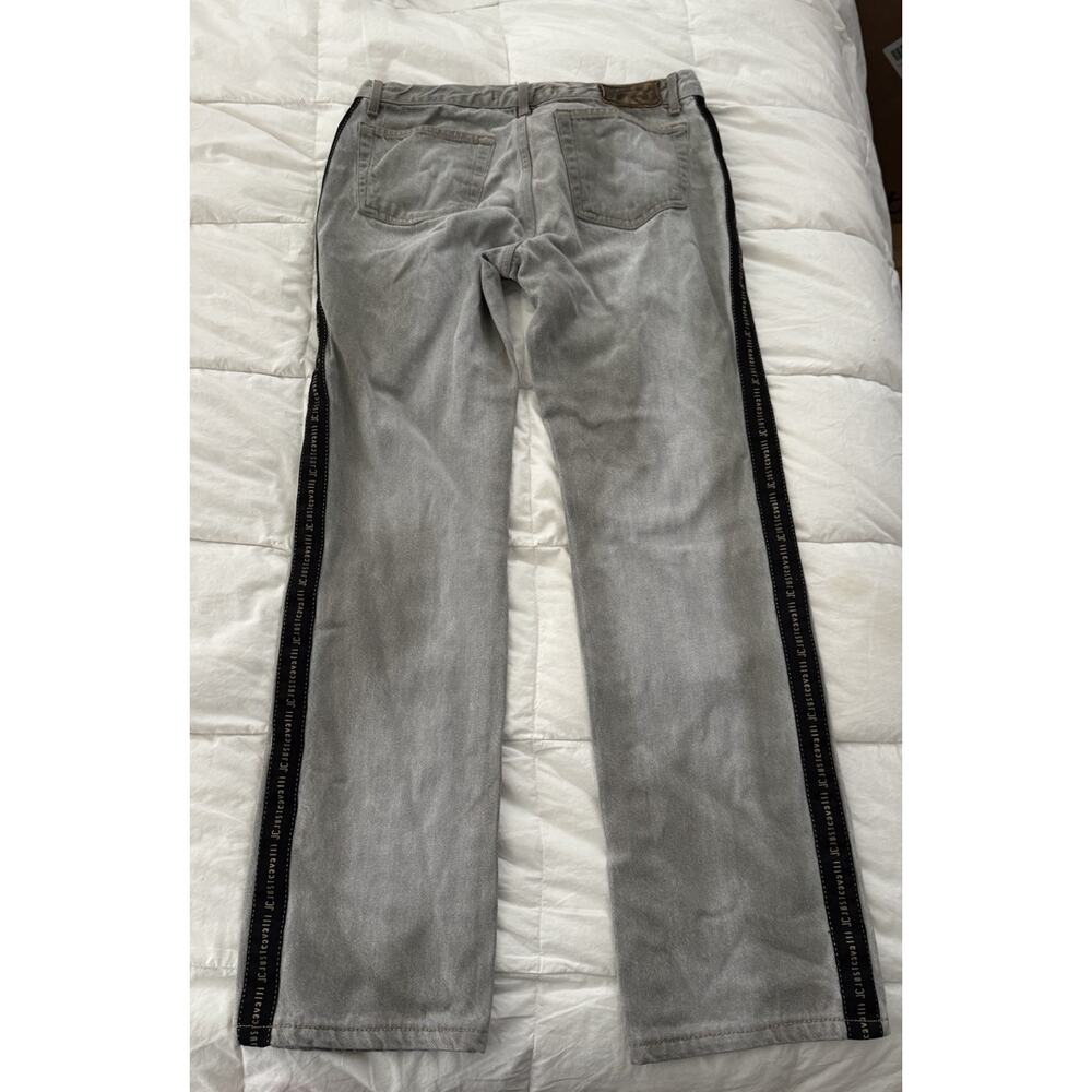 Just Cavalli Mens's Jeans - Size: 30x44 Made In Italy Y2K Low Rise Grey Straight